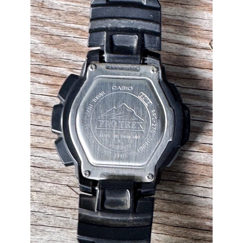 Casio Pro Trek Watch Mens Large PRG-270 Tough Solar Triple Sensor Altimeter Comp - Picture 5 of 9